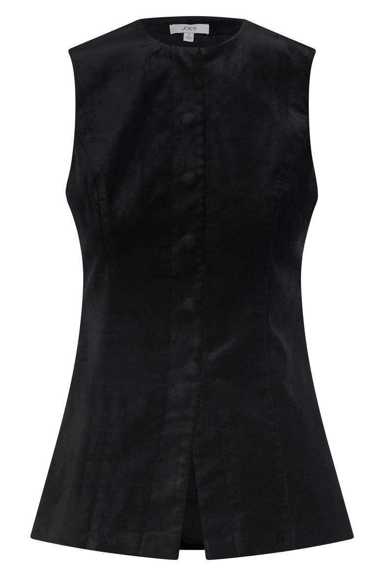 The Velveteen Sleeveless Tunic Top, Alternate, color, BLACK