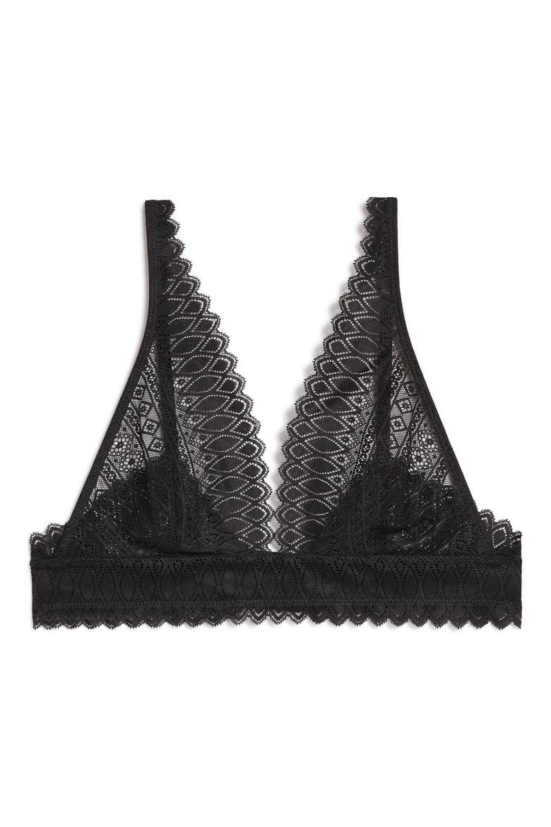 Gravure Nº8 Foular Lace Bra, Alternate, color, BLACK