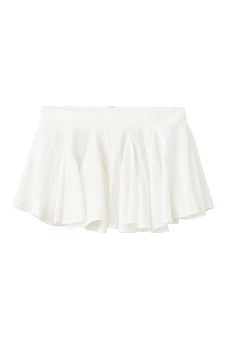 Godet Ruffled A-Line Miniskirt, Main, color, WHITE