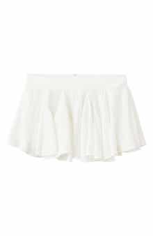 Godet Ruffled A-Line Miniskirt