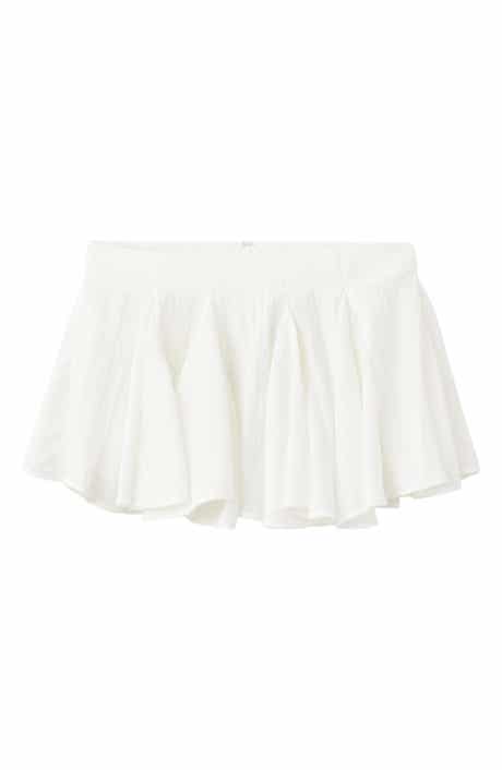 Godet Ruffled A-Line Miniskirt