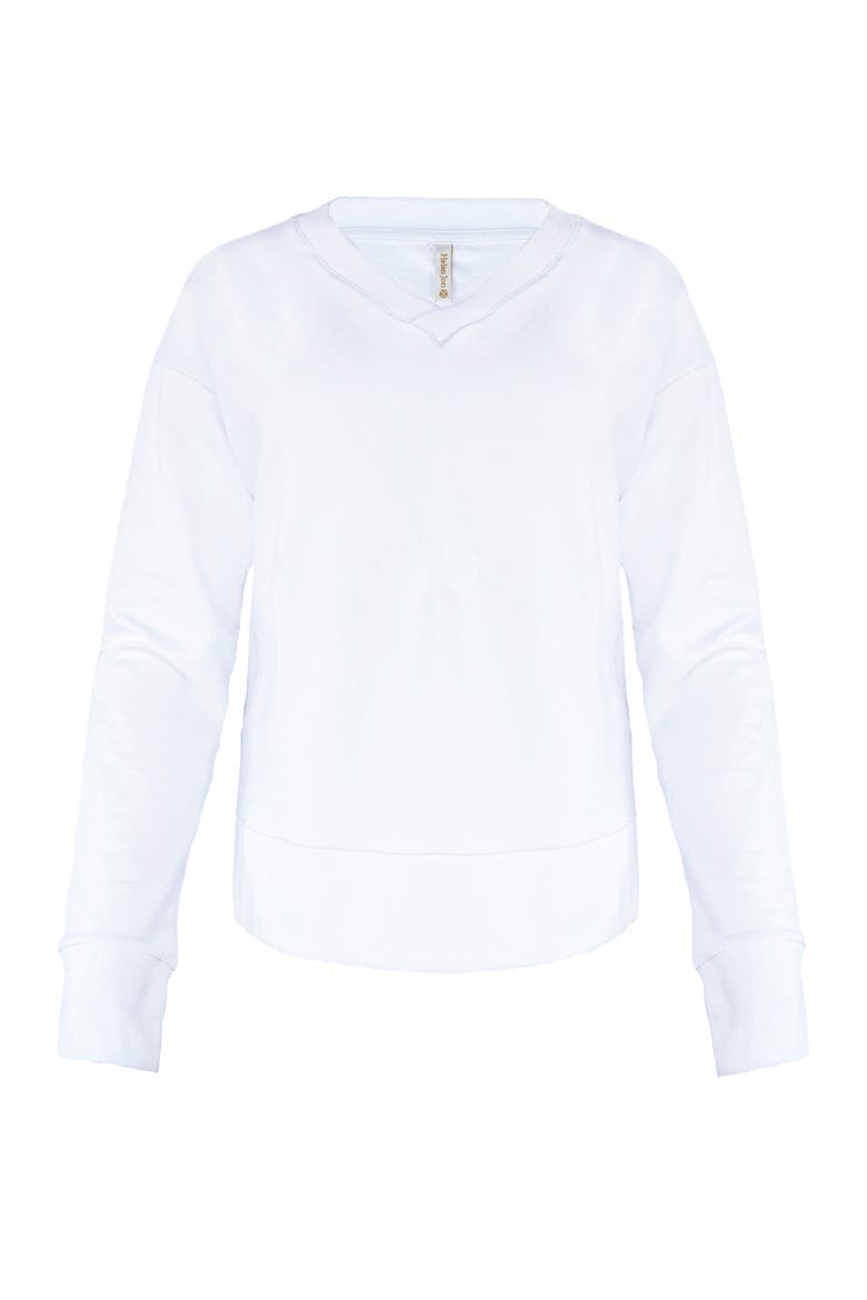 V-Neck Pullover, Alternate, color, White