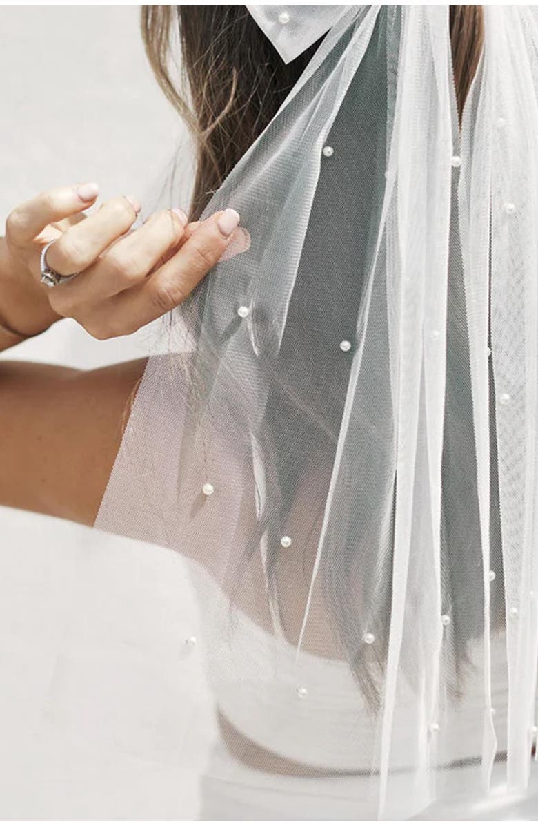 Six Stories Pearl Bride Hair Bow, Alternate, color, 