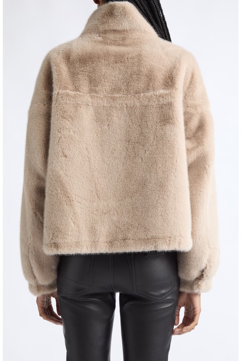 Ariel Faux Fur Jacket, Alternate, color, TAUPE