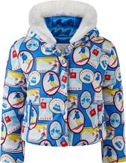 Rachel Riley Ski Travel Printed Puffer Jacket