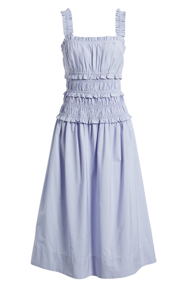 Eliza J Cotton Midi Sundress, Alternate, color, Chambray B
