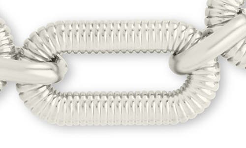 Sterling Forever Zadie Textured Chain Bracelet In Metallic
