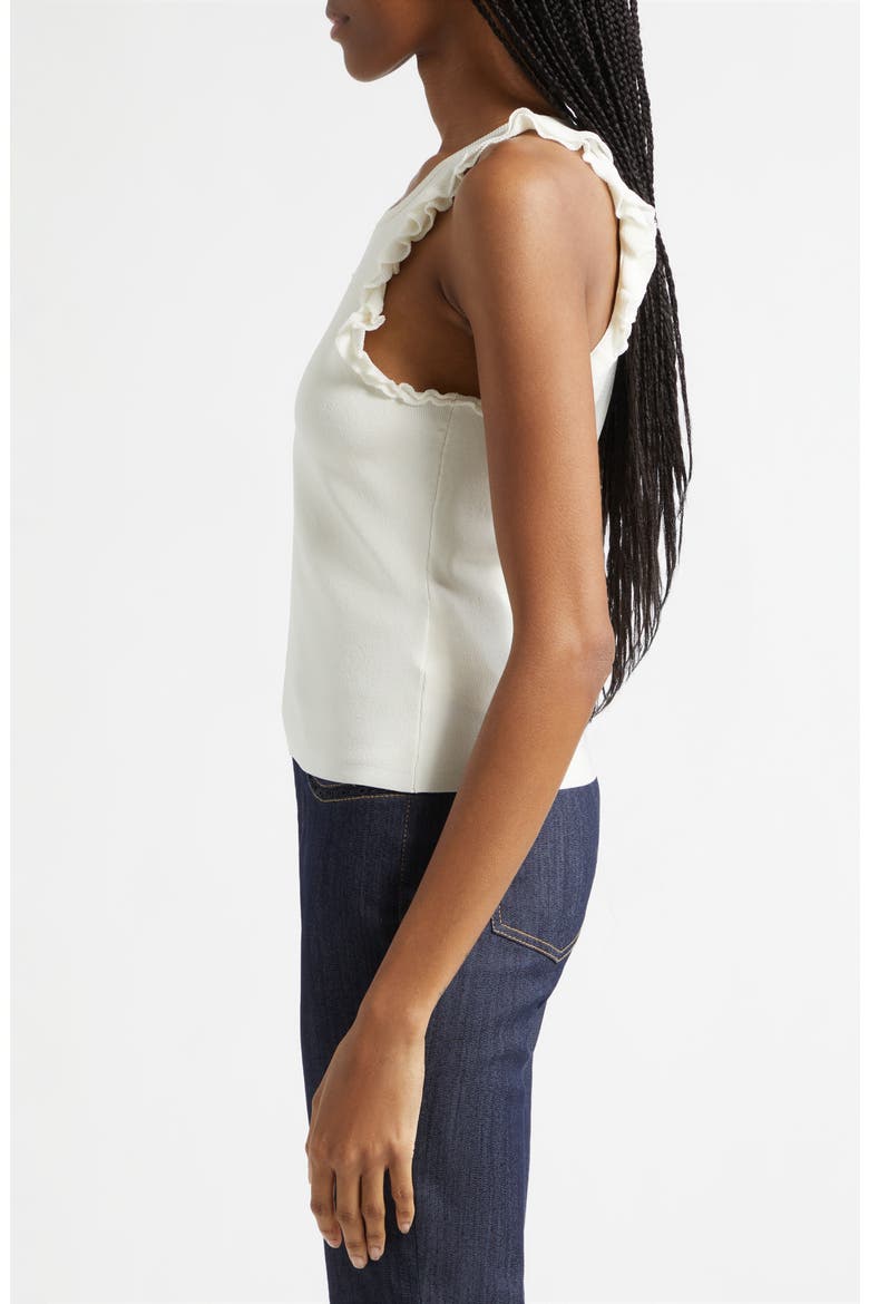 Ruffle Tank, Alternate, color, IVORY