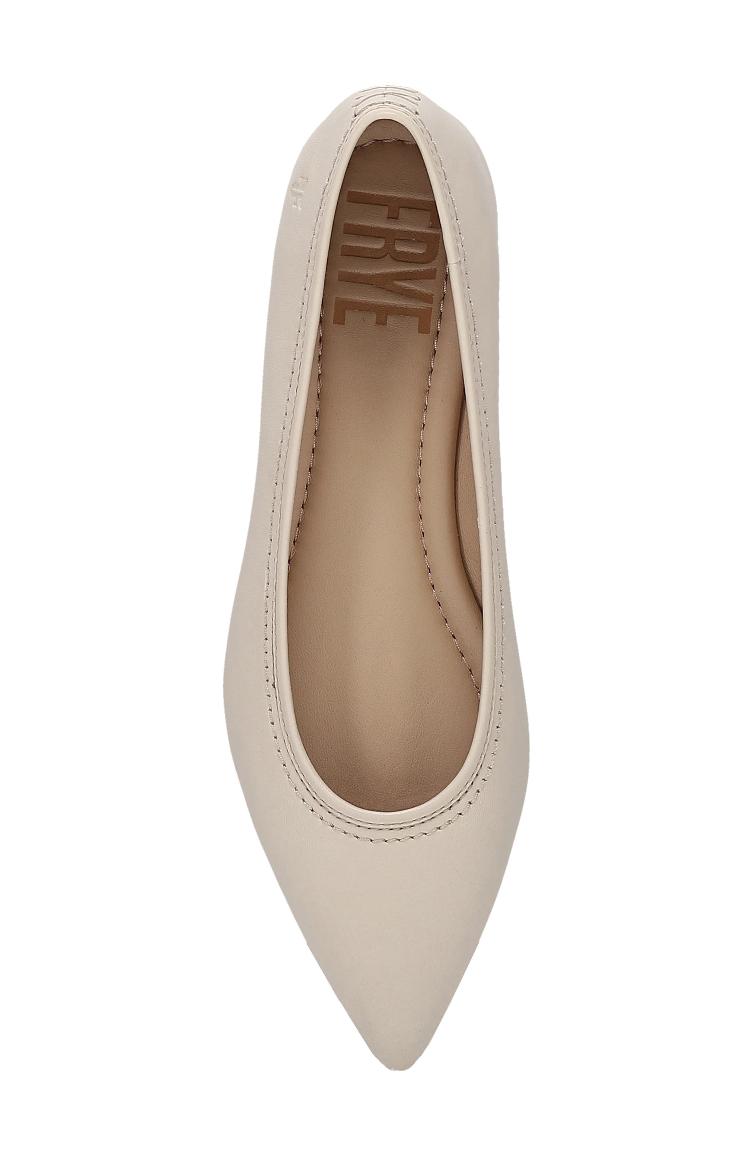 Heather Pointed Toe Ballet Flat, Alternate, color, ECRU
