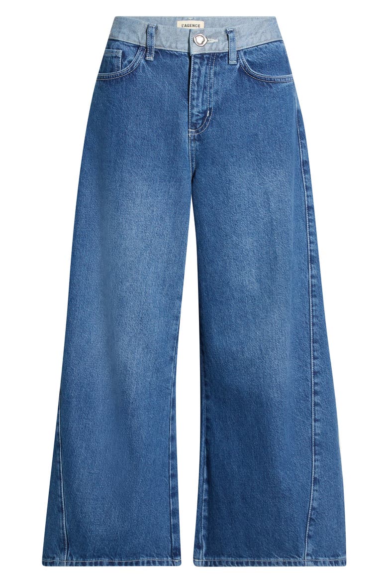 Bronte High Waist Crop Wide Leg Jeans, Main, color, GOLETA