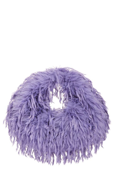 Micro Mini Faux Feather Handbag