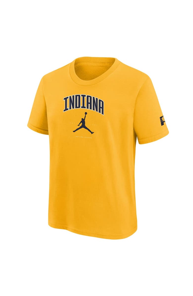 Jordan Brand Youth Jordan Brand Gold Indiana Pacers Essential Cities T-Shirt, Alternate, color,