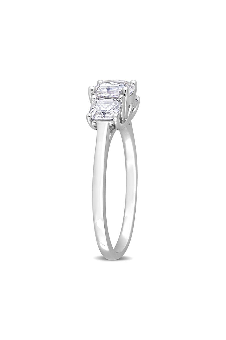 Octagon Cut & Asscher Cut Moissanite Ring, Alternate, color, WHITE