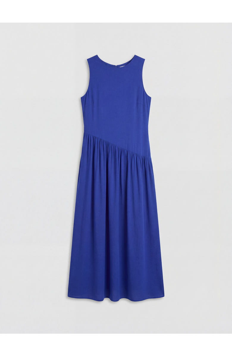 Warehouse Dropped Waist Chiffon Tiered Maxi Dress, Alternate, color, Cobalt