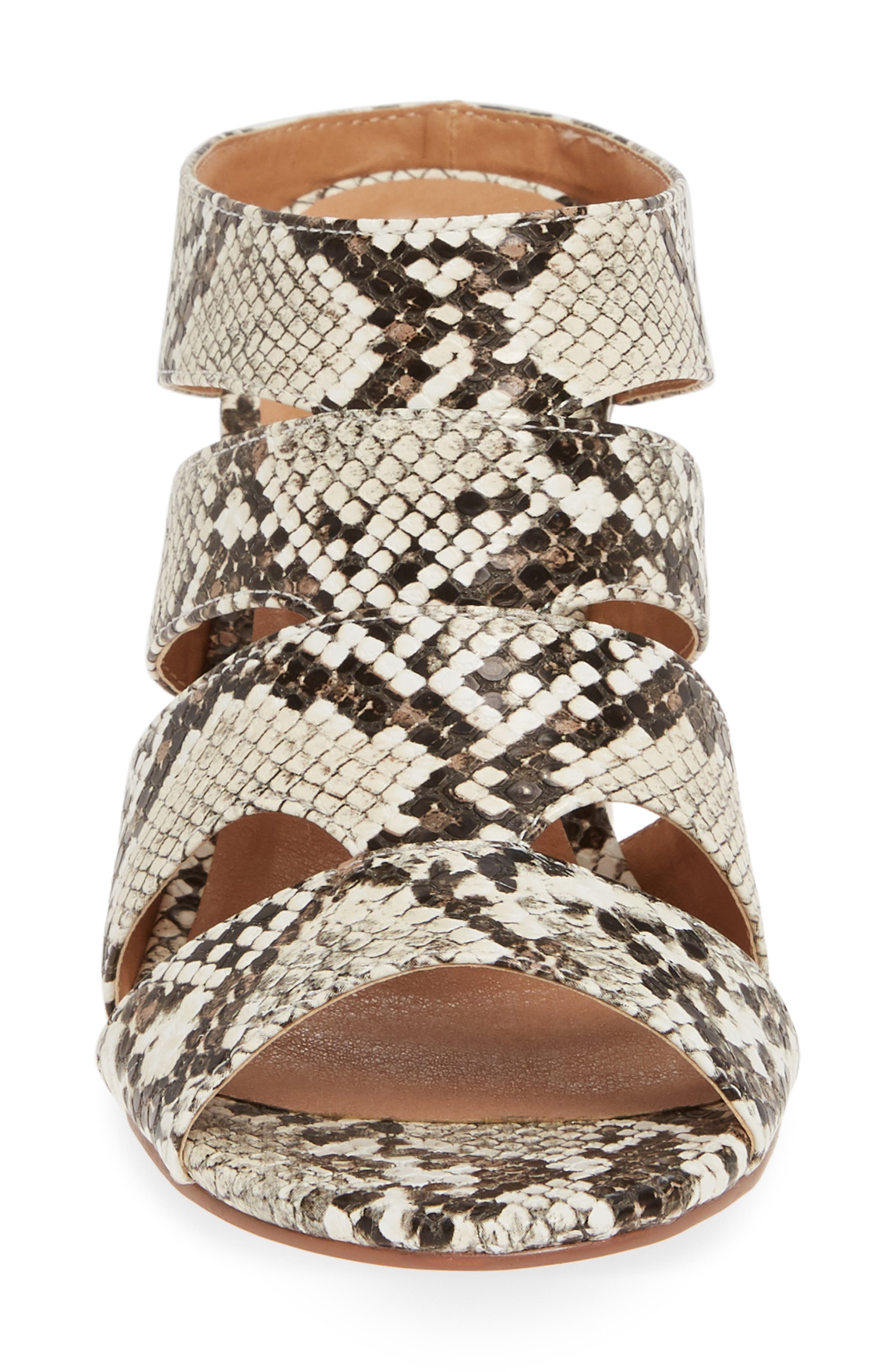 Very Volatile Haider Snake Embossed Slide Sandal, Alternate, color, 