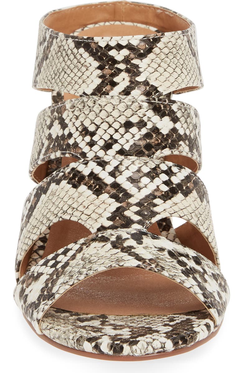 Very Volatile Haider Snake Embossed Slide Sandal, Alternate, color,