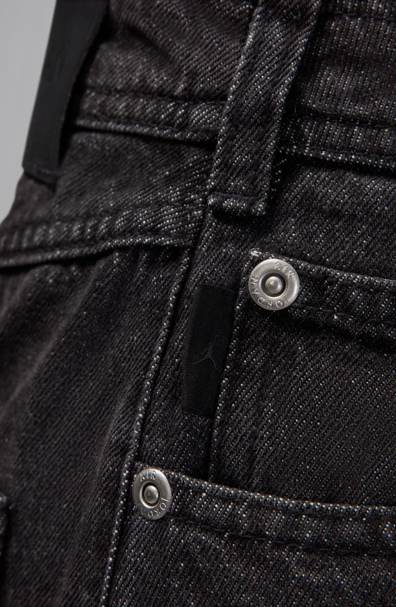 Jordan Air Jordan Denim Maxi Skirt, Alternate, color, Black