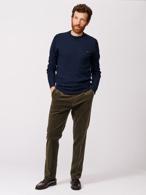 Aubin Westbourne Crew Neck Sweater In Blue