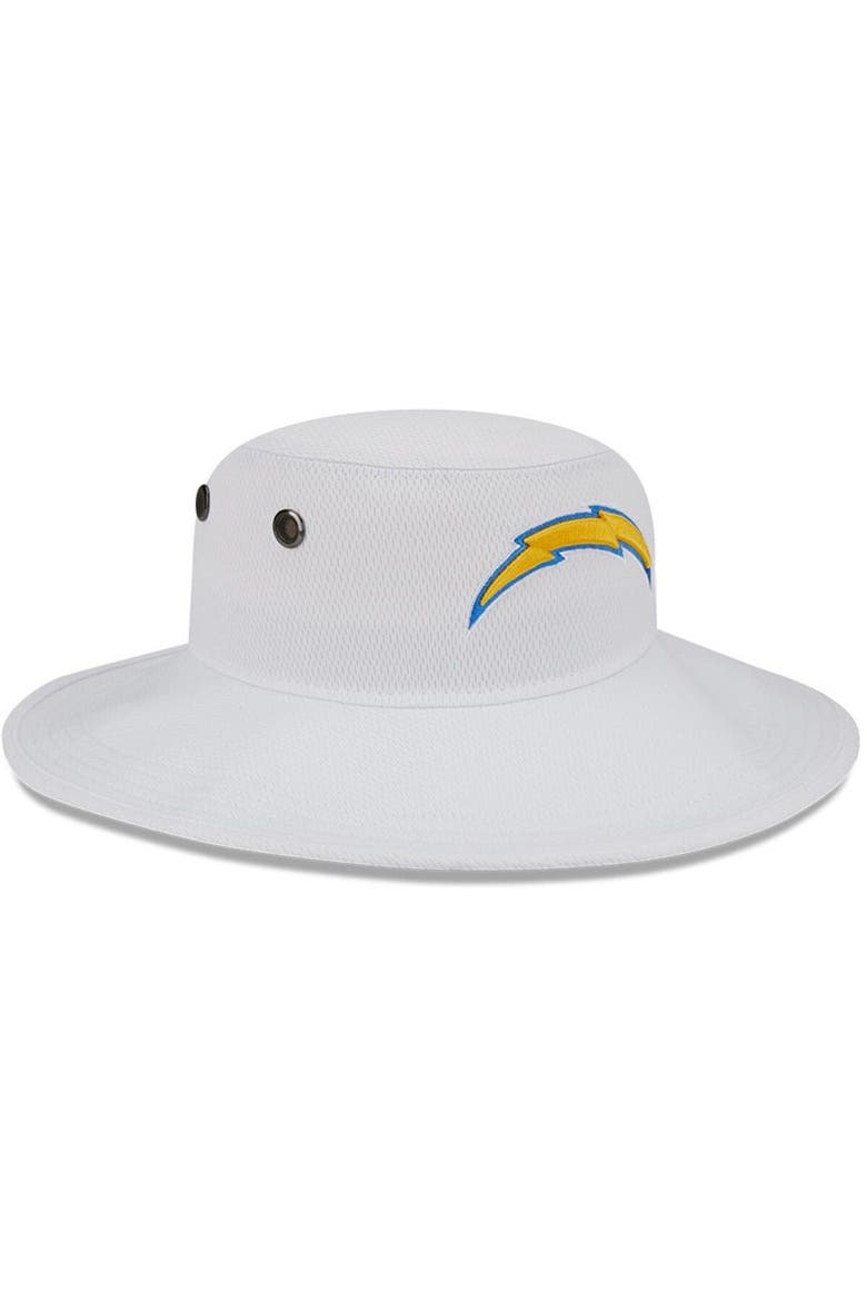 Men's New Era White Los Angeles Chargers 2023 NFL Training Camp Panama Bucket Hat, Alternate, color, White