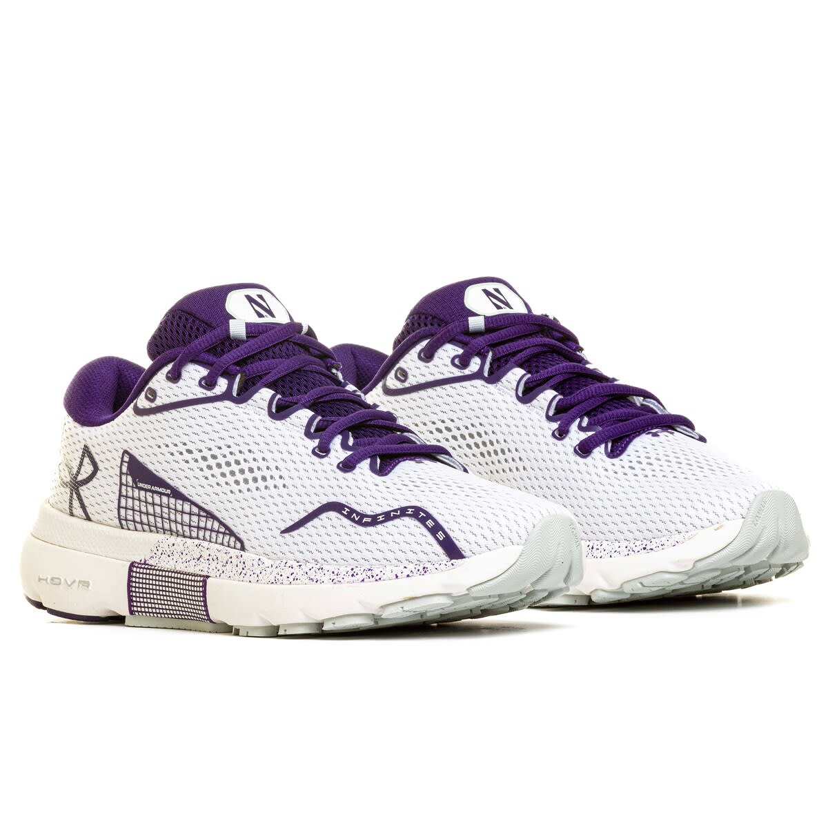 Under Armour White Northwestern Wildcats Infinite 5 Running Shoes, Alternate, color, 