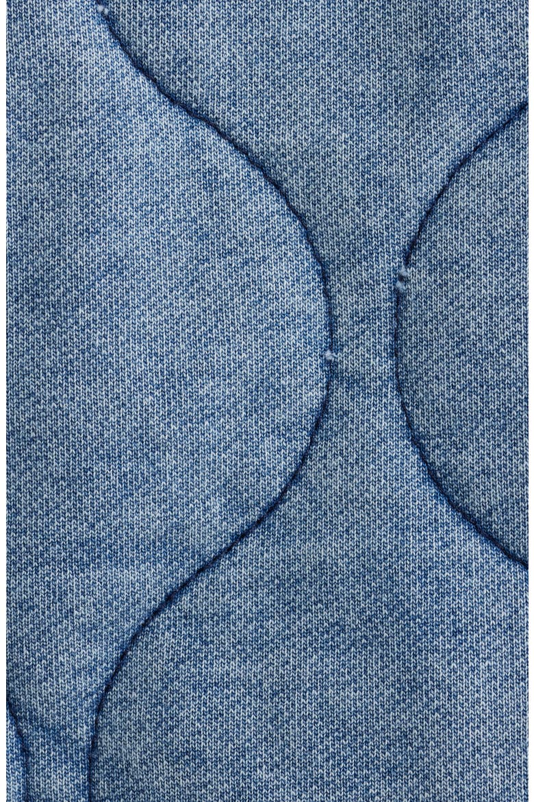 Quilted Denim Bomber Jacket, Alternate, color, INDIGO