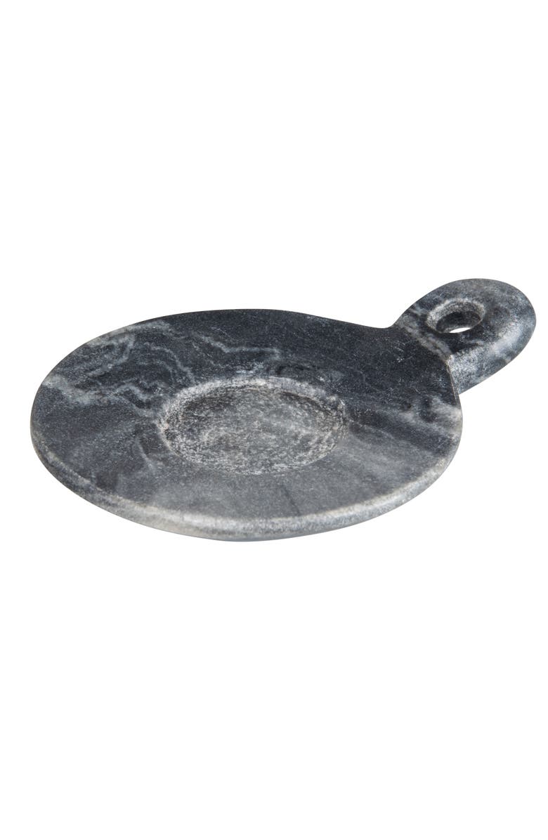 Storied Home Hand-Carved Marble Dish with Handle, Grey, Main, color, Grey
