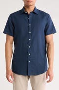 Rodd & Gunn Baywater Short Sleeve Linen & Cotton Button-Up Shirt