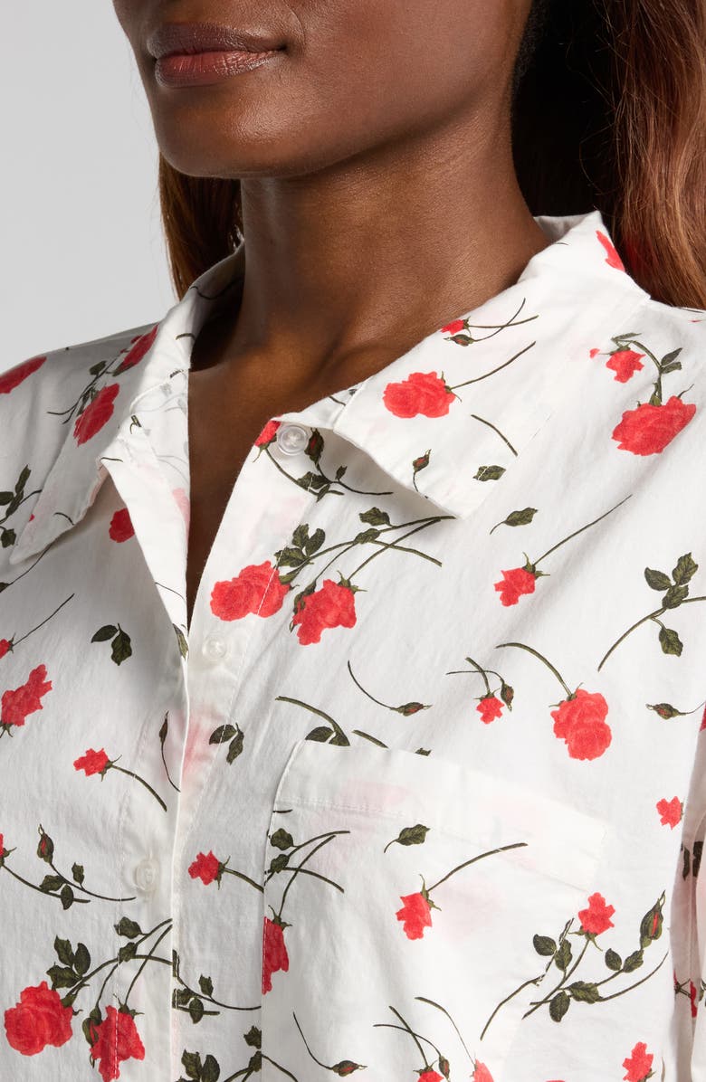 Florence by Mills Couch Date Sleep Shirt, Alternate, color, Rose Print Jet