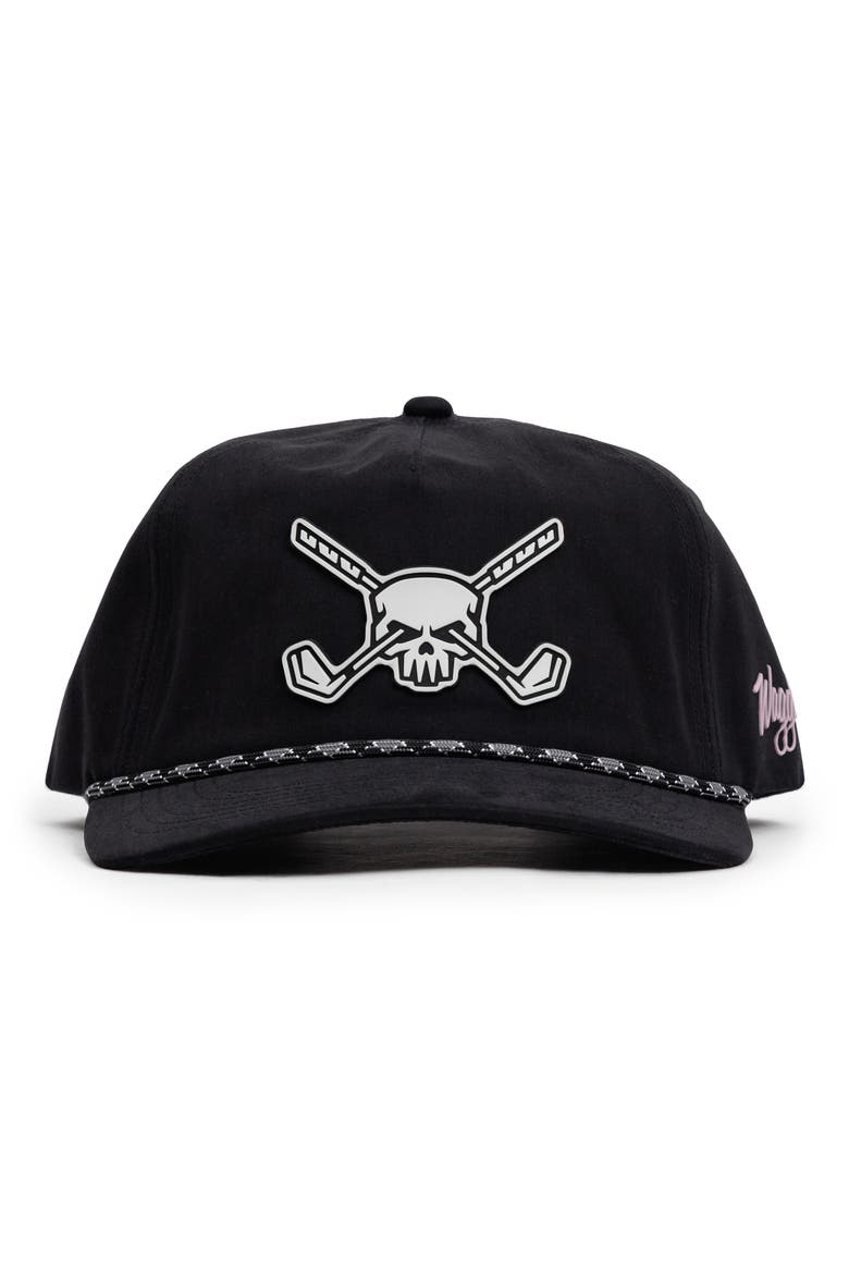 Slice of Death Rope Trim Baseball Cap, Alternate, color, BLACK