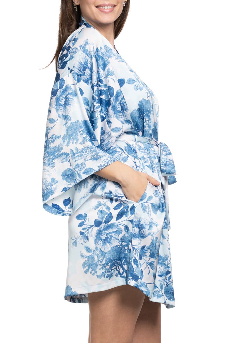 Floral Satin Wrap, Alternate, color, BLUE