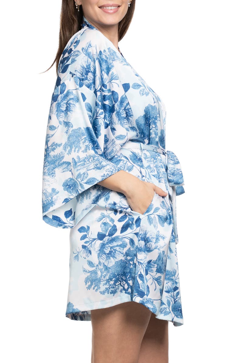 Midnight Bakery Floral Satin Wrap, Alternate, color, 