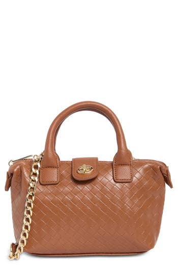 Madden Girl Mini Woven Tote In Brown