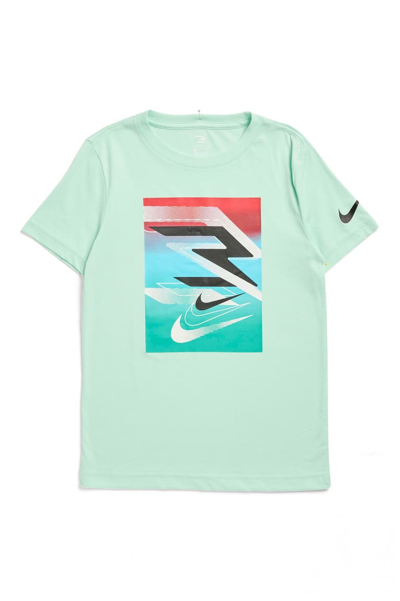 Kids' Triple Three Graphic T-Shirt, Main, color, MINT FOAM