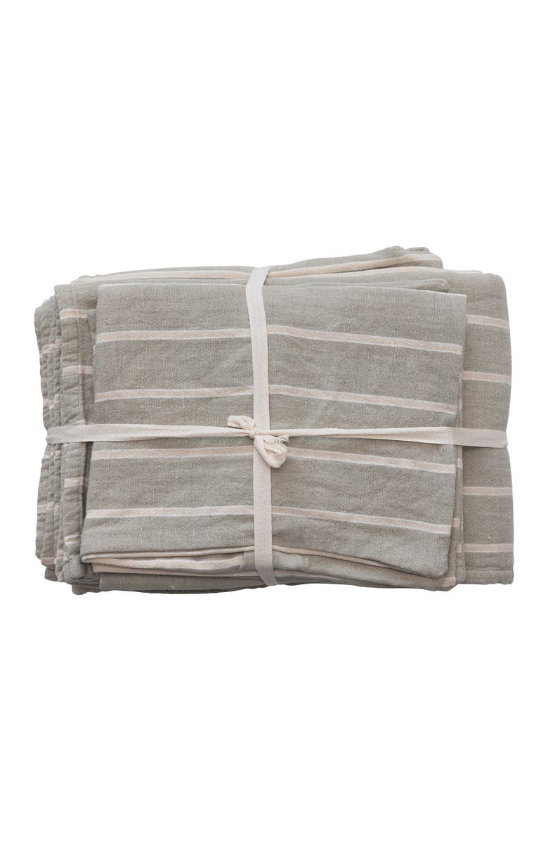 Storied Home Double Cloth King Bed Cover with 2 King Shams, Main, color, 