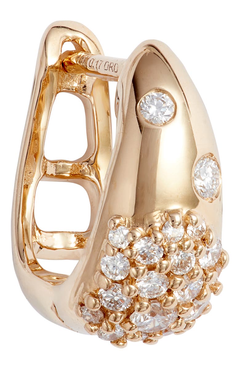 Dana Rebecca Designs Cynthia Rose Pavé Huggie Earrings, Alternate, color, 