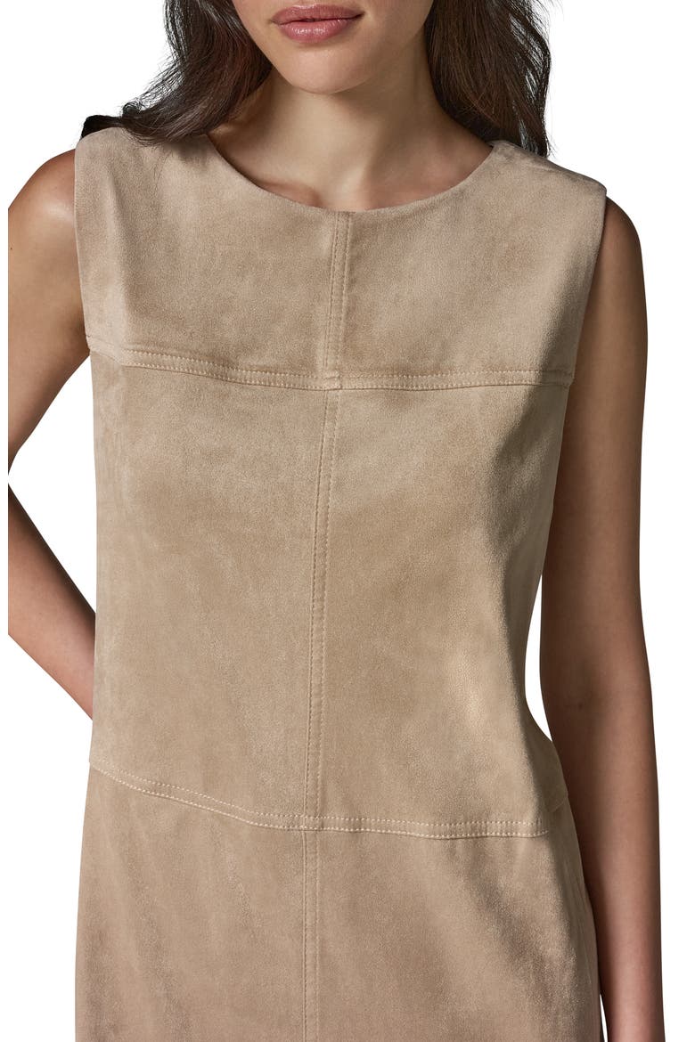 Faux Suede Sheath Dress, Alternate, color, OATMILK