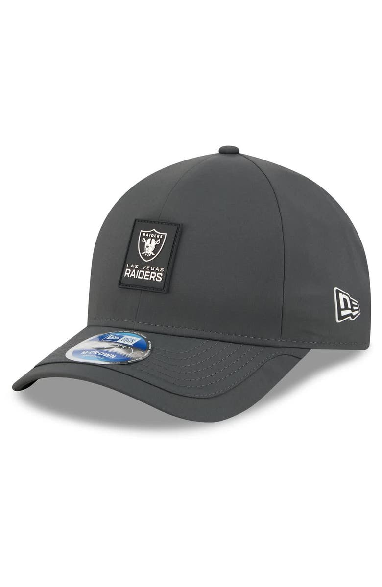 New Era Men's New Era Charcoal Las Vegas Raiders 2025 Sideline Cold Weather 9FORTY M-Crown Adjustable Hat, Main, color, Charcoal