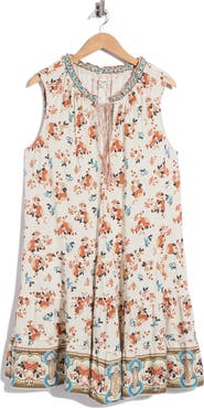MAX STUDIO Floral Print Sleeveless Tiered Dress