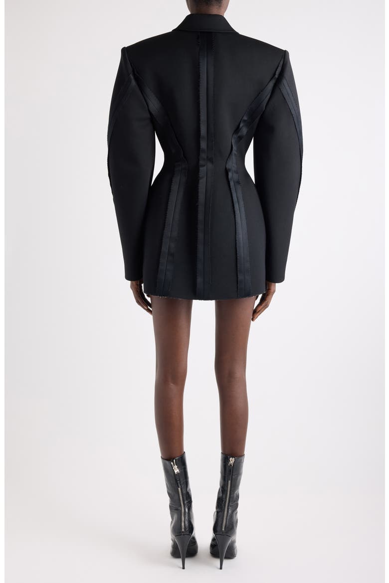 Reversed Seam Cocoon Jacket Dress, Alternate, color, BLACK