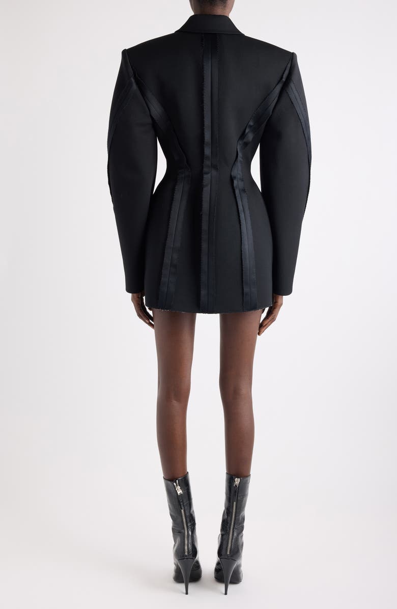 Givenchy Reversed Seam Cocoon Jacket Dress, Alternate, color, Black