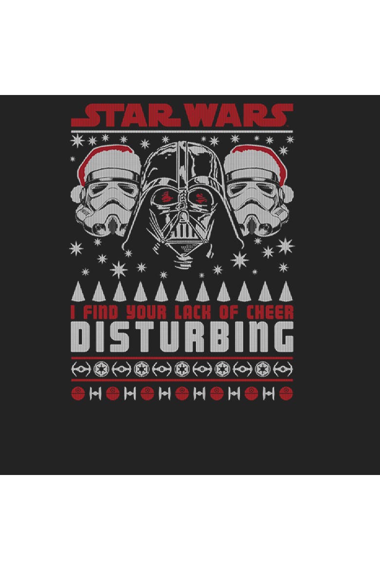 Men's Star Wars Ugly Christmas Lack of Cheer Disturbing  Sweatshirt, Alternate, color, Black