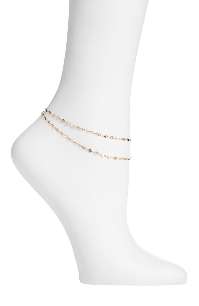 Set & Stones Millie Anklet, Main, color, Gold