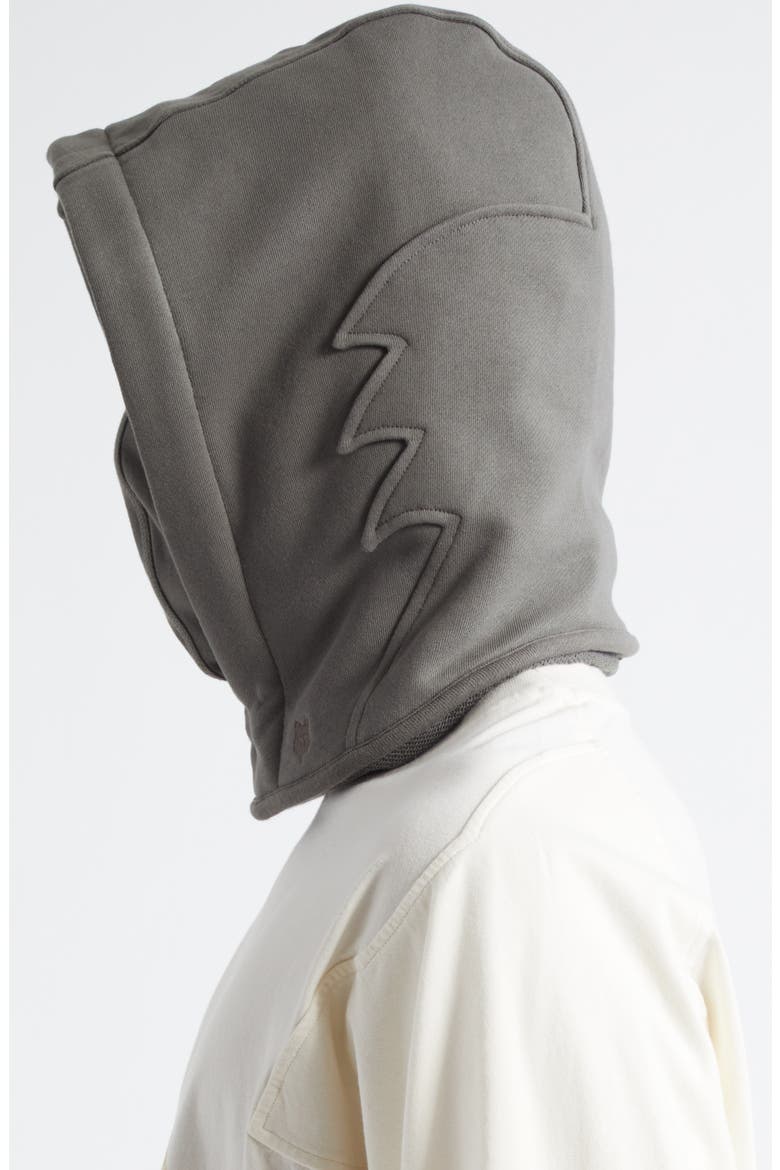 x Kiko Kostadinov Faux Fur Lined Fleece Balaclava, Alternate, color, DARK STONE