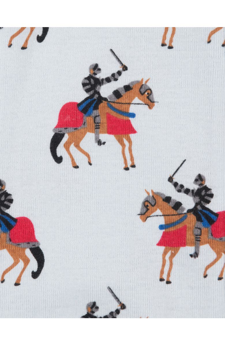 Leveret Kids Cotton Footed Printed Pajamas, Animal, Holiday & Fun Prints, Alternate, color, Knights