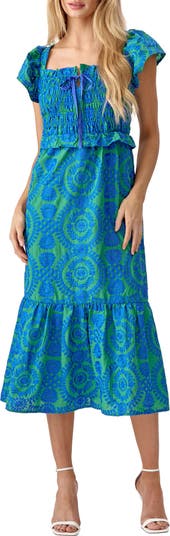 selene embroidered midi dress Selene Belted Midi Dress (Sale) main image 0