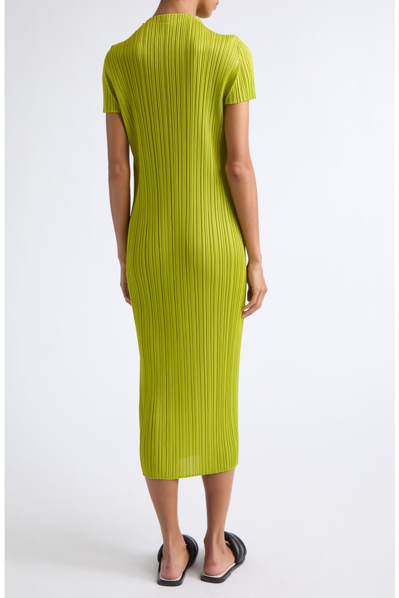 Monthly Colors June Funnel Neck Dress, Alternate, color, YELLOW GREEN