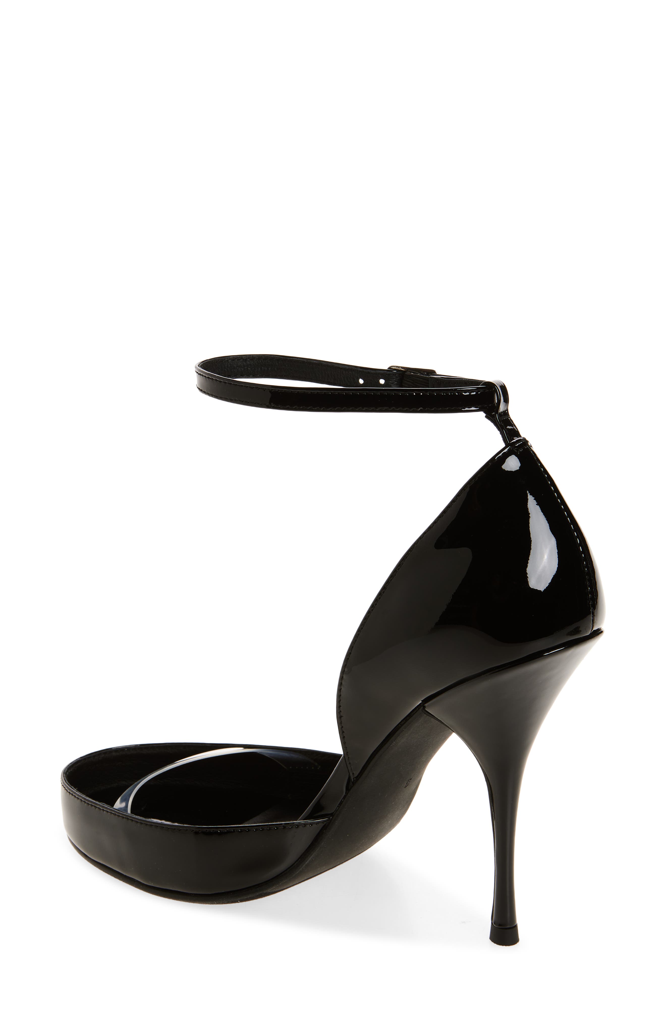 Jeffrey Campbell Gouache Ankle Strap Sandal, Alternate, color, Black Patent
