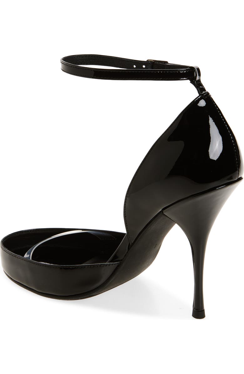 Jeffrey Campbell Gouache Ankle Strap Sandal, Alternate, color, Black Patent