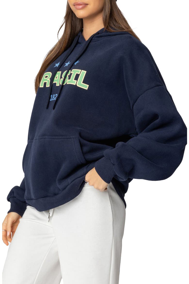 Brasil Oversize Hoodie, Alternate, color, NAVY