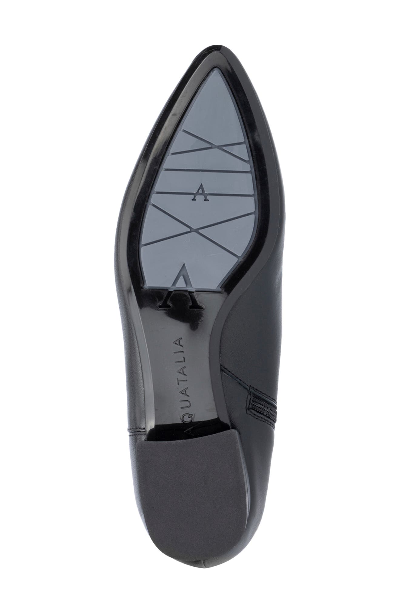 Aquatalia Prisilla Pointed Toe Weatherproof Zip Bootie, Alternate, color, Black